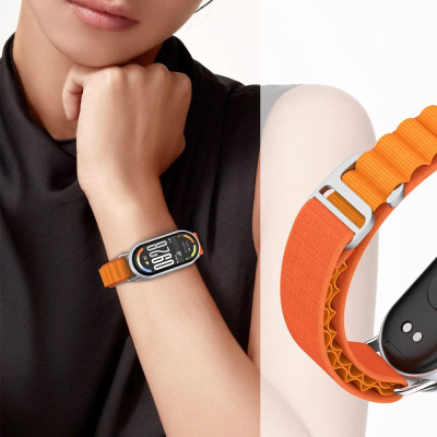 Rrip najloni Tech-Protect Nylon Pro për Xiaomi Smart Band 8 9 10 NFC, i rregullueshëm, ngjyrë bejxhi