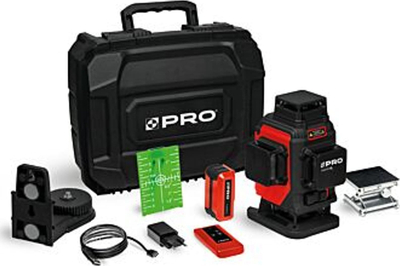 Laser shumëvijor PRO AQ4DG Green Plus, 4x 360°, rreze e gjelbër, IP54