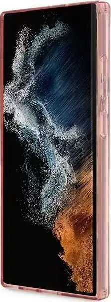 Mbrojtëse telefoni Guess Flower për Samsung Galaxy S23 Ultra, TPU, rozë me lule
