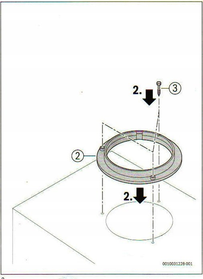 Adapter oxhaku Bosch C53x 7738113529, diametër 80/125mm, për kaldra me kondensim, ngjyrë e bardhë