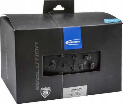 Гума за велосипед Schwalbe Jumbo Jim 26\", 4.40, Tubeless Evo Super Ground Addix Speedgrip, црна