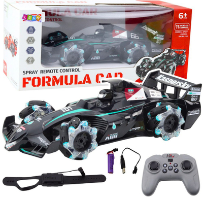 Makina lodër me telekomandë RC Sports Car, efekt tymi, 2.4G, e zezë
