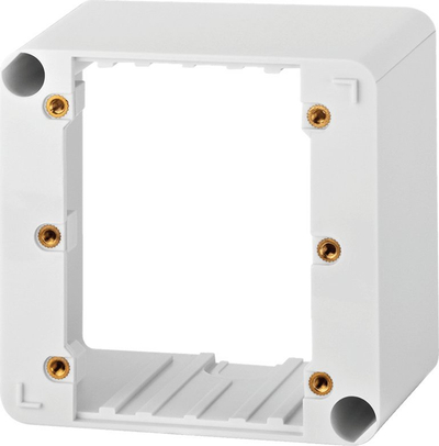 Kuti montimi muri Audac WB 3102, plastik ABS, 81 x 81mm, e bardhë