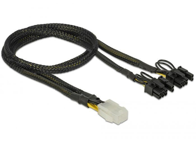 Kabllo elektrike Delock PCI Express 6 pin - 2x 8 pin PCI Express 0.3m (85455)