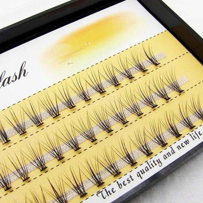 Qerpikë fallco Nesura Lash Clusters, 14 mm, 60 copë, të zinj