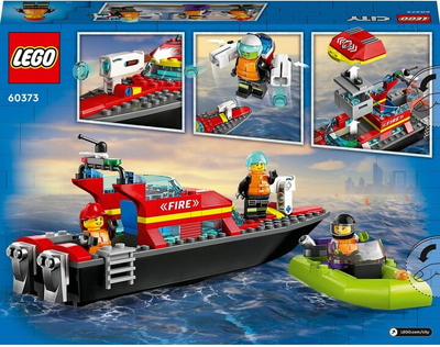 Set LEGO® City 60373 Fire Rescue Boat and Boat, 144 pjesë