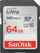 Kartë memorie SanDisk Ultra SDXC, 64GB, Class 10 UHS I U1