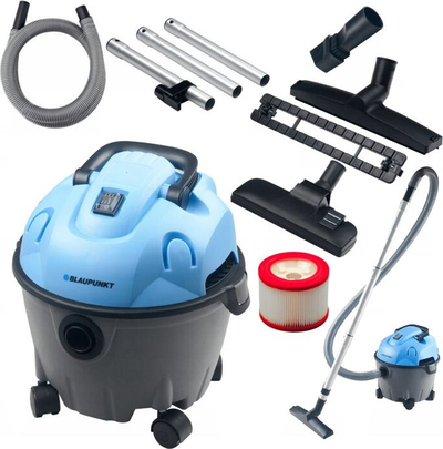 Fshesë me korent Blaupunkt VCI201, 1200W, depozitë 10L, blu e zezë