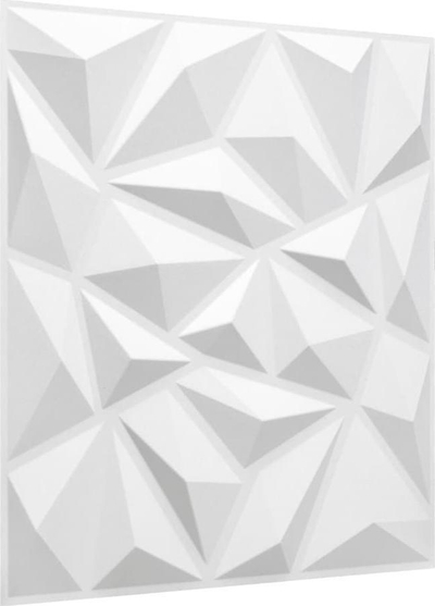 Panele muri 3D WallArt GA-WA27 Puck, set 24 copë, ngjyrë e bardhë