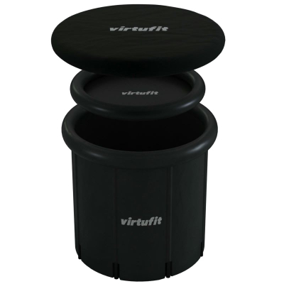 Vaskë akulli VirtuFit Ice Bath XXL, 375L, me aksesorë, antracit
