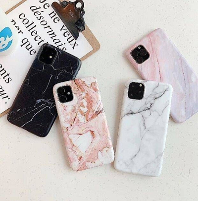 Kapak xheli Wozinsky Marble për Samsung Galaxy S21+ 5G, TPU, me pamje mermeri, i zi