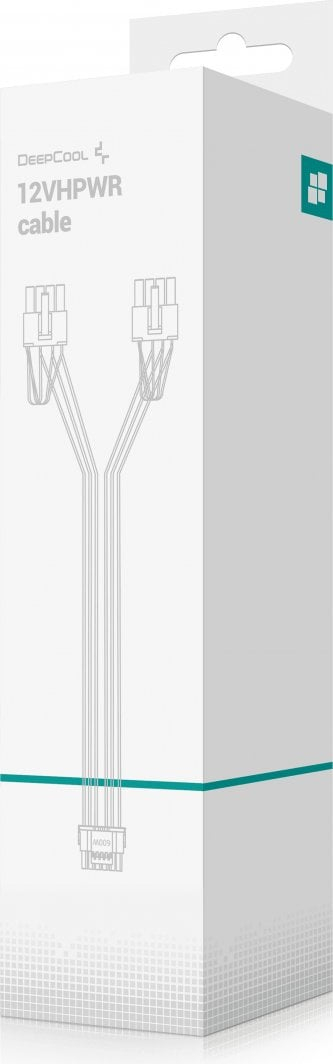 Kabllo Deepcool GP-PCI-E-12VHPWR, 0.65m, 12VHPWR në 2x PCIe 8-pin, e zezë