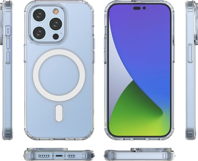 Mbrojtëse telefoni për iPhone 14 Pro, transparente, magnetike MagSafe