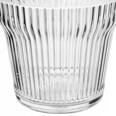 Gotë akrilike që s’çahet kollaj, 350 ml, me vija të gdhendura, transparente