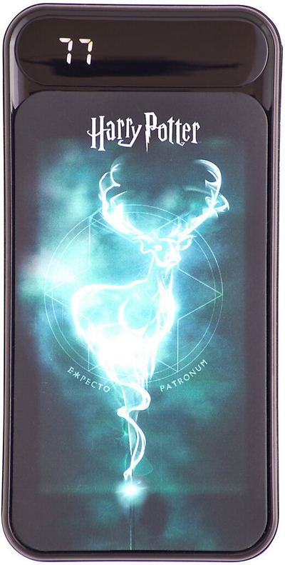 Karikues portativ Lazerbuilt Harry Potter Patronus, 10000mAh, ekran LCD, i zi