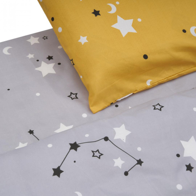 Set çarçafësh KS Microfiber Stars, king size, mikrofibër, me yje