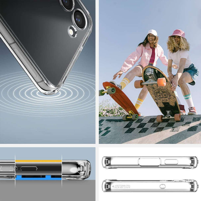 Mbrojtëse telefoni Spigen Ultra Hybrid për Samsung Galaxy S23, plastikë TPU, transparente