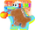 Kripë banje slime dinosauri, me erë mandarine, për kalamaj