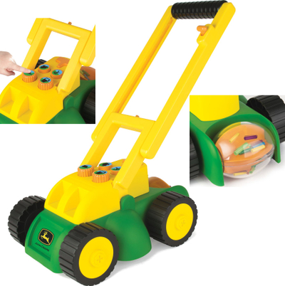 Lodër kositëse bari TOMY John Deere, me zëra, jeshile e verdhë