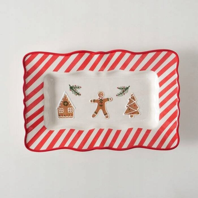 Pjatë dekorative Boltze Home Ginger, 25 x 25 x 3.5 cm, shumëngjyrëshe