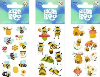 Stikera dekorative Sticker Boo Bees 483492, 7x18cm, set me bletë