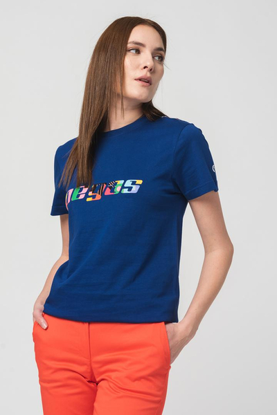 Bluzë Champion Multicolor Logo, për femra, madhësia L, blu royal