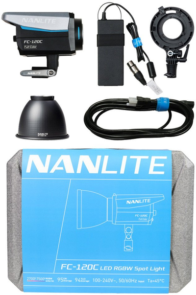 Lampë studio Nanlite FC-120C, LED Full Color, RGBW, e zezë