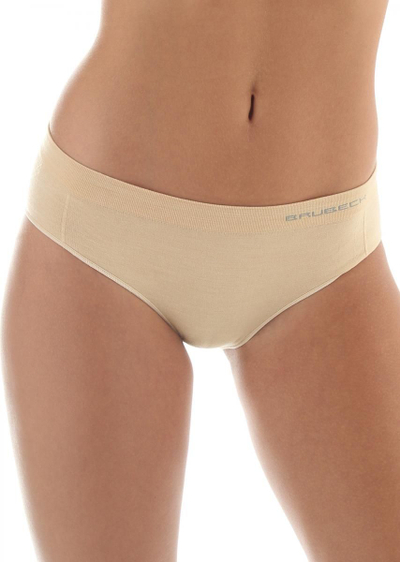 Хипстер гаќички за жени Brubeck COMFORT WOOL HI10070, мерино волна, боја нуд