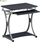 Tavolinë kompjuteri Techly Compact Desk, 70 x 55 cm, me raft tastiere, grafit e zi