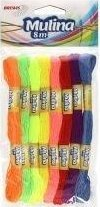 Set fije për qëndisje Brewis Embroidery Floss 8 Neon, 8 ngjyra, 8 metra