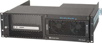 Kuti rackmount Sonnet xMac Studio Pro 3U, Echo III DV PCIe, për Mac Studio, e zezë