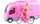 Set lodrash LEAN TOYS Van with Bicycle 3718, kamper për kukulla, me biçikletë, rozë vjollcë