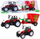 Traktor lodër me rimorkio dhe mikser, 60cm, i kuq
