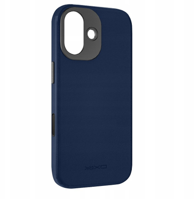 Futrollë YAXO Leather Gear Slim MagSafe për iPhone 17, lëkurë eko, Dusky Blue