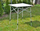 Tavolinë palose kampingu High Peak Sevilla 44180, 70 x 70 cm, lartësi e rregullueshme, argjendi