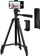 Tripod fotografik Mozos SF Entry, alumini, me mbajtëse telefoni, i zi