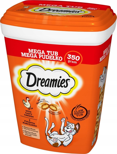 Shpërblime për mace Dreamies, me pulë, 350g MegaTub