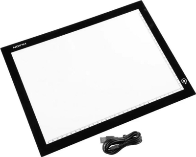 Tabelë ndriçuese për vizatim Huion L4S, LED, ultra e hollë, e zezë
