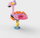 Lodra ndërtesë Marioinex Mini Waffle Nature Flamingo, 50 pjesë, për fëmijë 3+