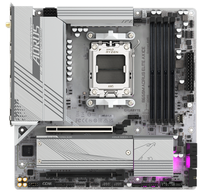 Pllakë amë Gigabyte B650M AORUS ELITE AX ICE, DDR5, WiFi, e bardhë