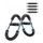 Trenažer këmbësh Merach MR-2522, rezistencë me susta të zëvendësueshme, i palosshëm, bardh e kaltër