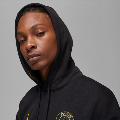 Bluzë me kapuç Jordan Paris Saint-Germain Fleece, e zezë
