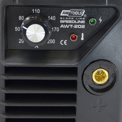 Aparat saldimi inverter AWTOOLS Speedline AWT-202, me ekran dixhital, i lehtë për tu mbajt, i kuq