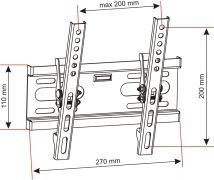 Mbajtëse televizori ART 14-42 " (AR-46), e zezë