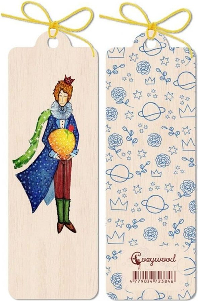 Shënues libri prej druri Cozywood The Little Prince, dizajn Princi i Vogël, ngjyrë natyrale