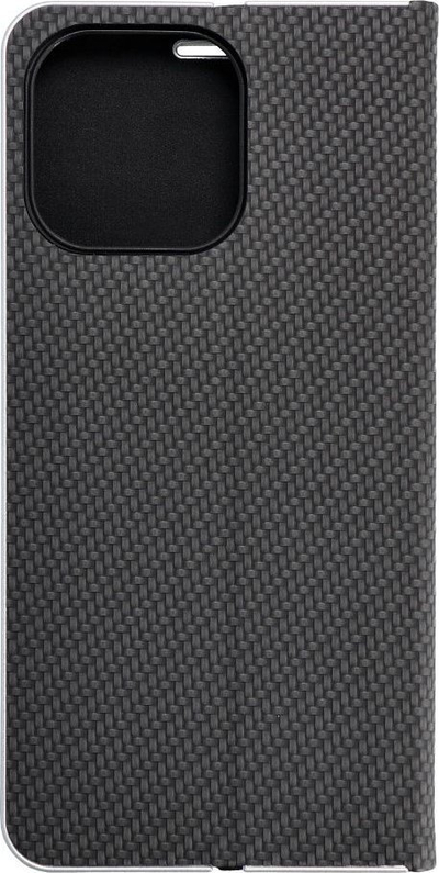 Këllëf libri Luna Book Carbon për iPhone 15 Pro Max, magnetik, me qëndrim, i zi