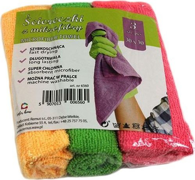 Set leckash mikrofibrë Lumarko 6560, 3 copë, 30x30 cm, shumëngjyrëshe