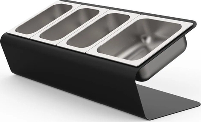 Stacion toppingu Alfa Forni me 4 ena, inox, trup çeliku karboni, i zi