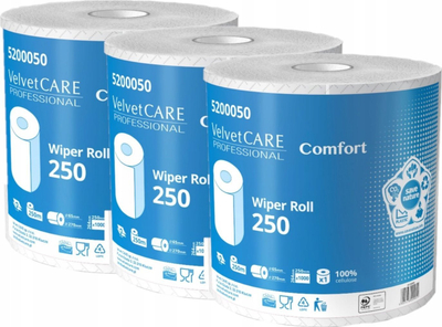 Letër kuzhine Velvet Care Comfort, 250 m, celulozë 100%