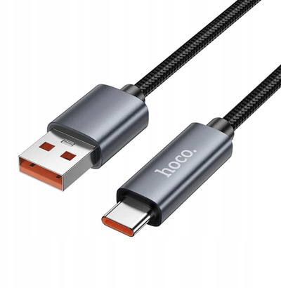 Kabllo karikimi HOCO 5A USB A në Type C, karikim i shpejtë, me ekran LED dixhital, e zezë